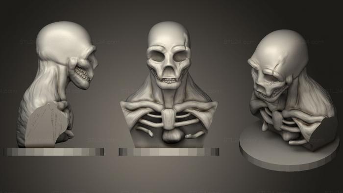 Анатомия скелеты и черепа (Череп, полный сердца, ANTM_1040) 3D модель для ЧПУ станка